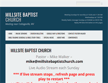Tablet Screenshot of millsitebaptistchurch.com
